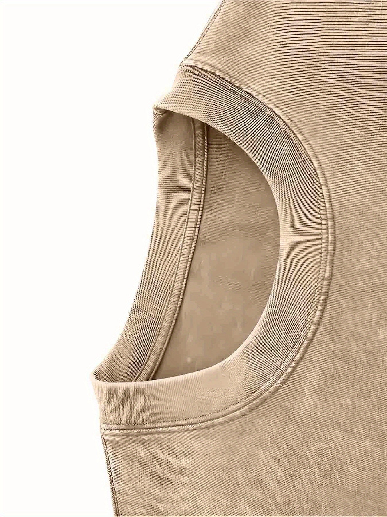 1pc, 230G Double-Sided Washed, Sticker Teddy Bear Printed T-Shirt