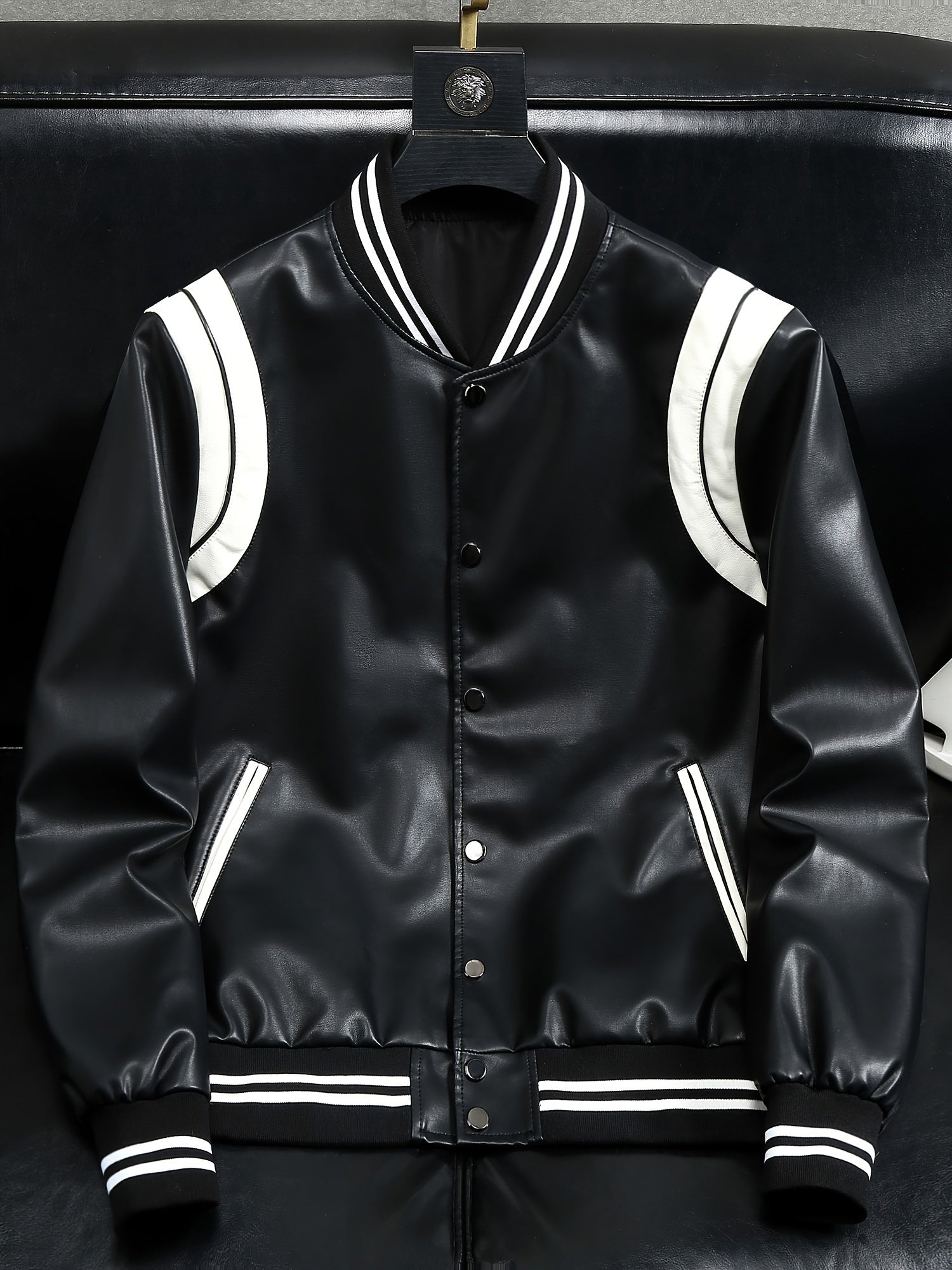 Street Style Varsity Jacket Street Style Men's Black & White Varsity Jacket